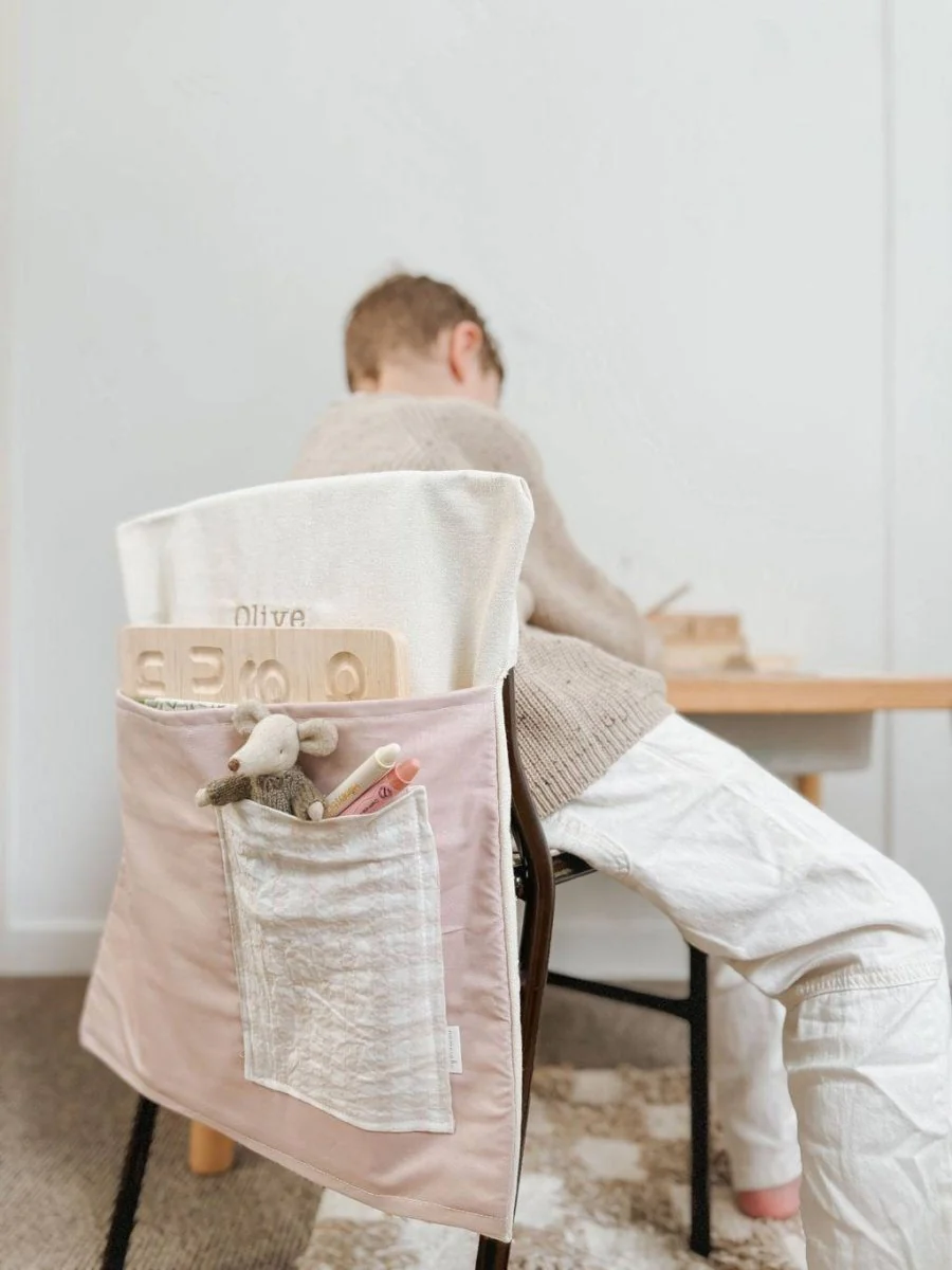 Personalised Chair Bag - Pink - Image 4